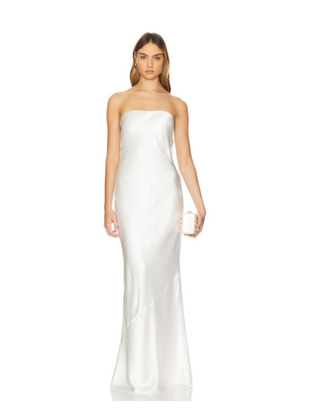Retrofete Wendi Strapless Maxi Dress size XS white NWT - Picture 6 of 10